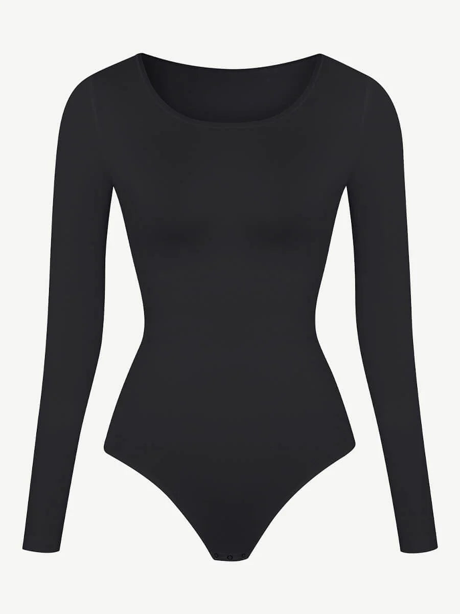 Long Sleeve Slim Corset Bodysuit