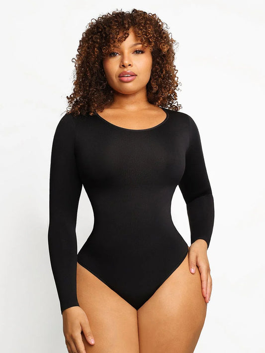 Long Sleeve Slim Corset Bodysuit